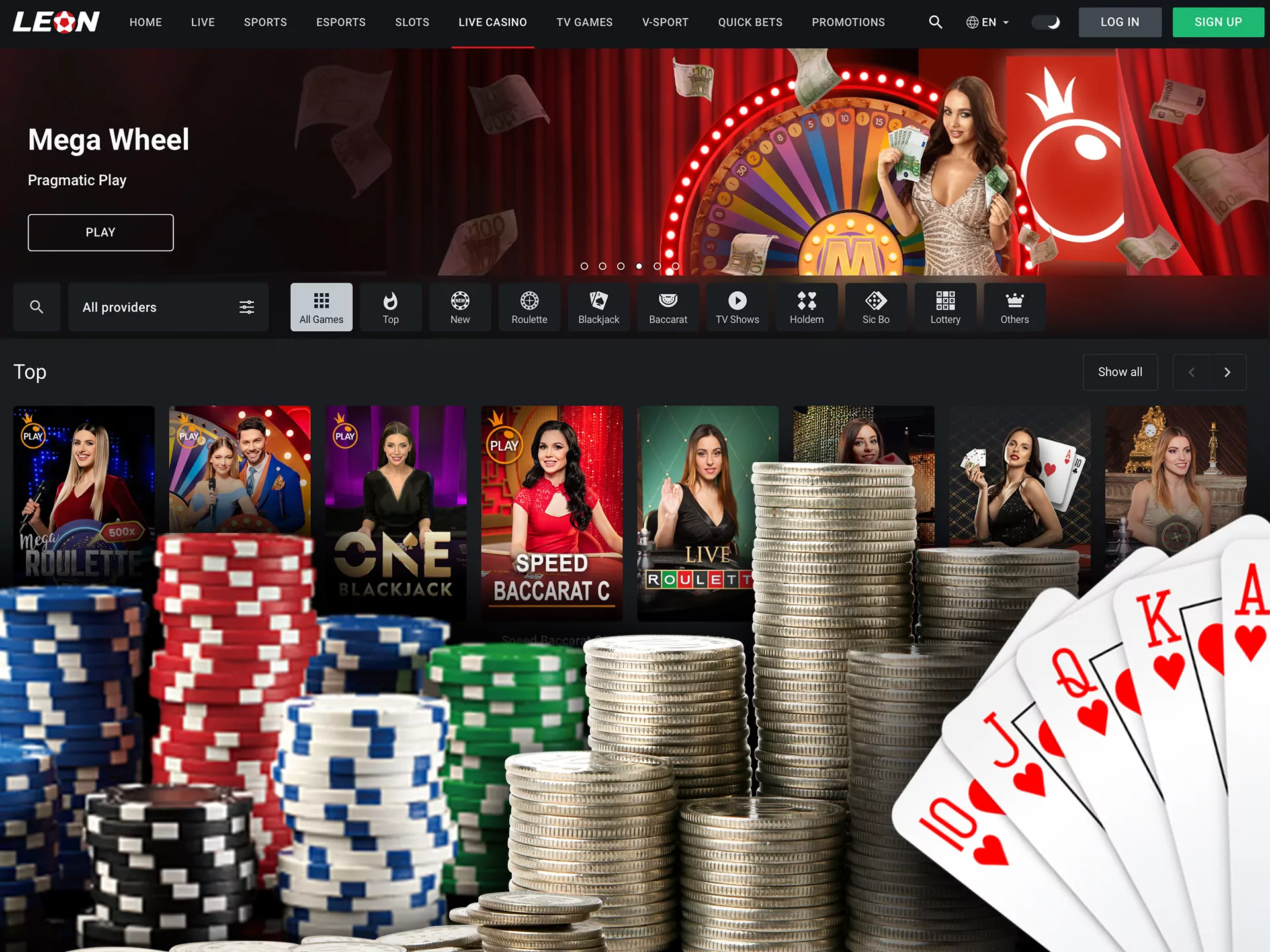 For those, who are tired of betting, there is an online casino in Leon.