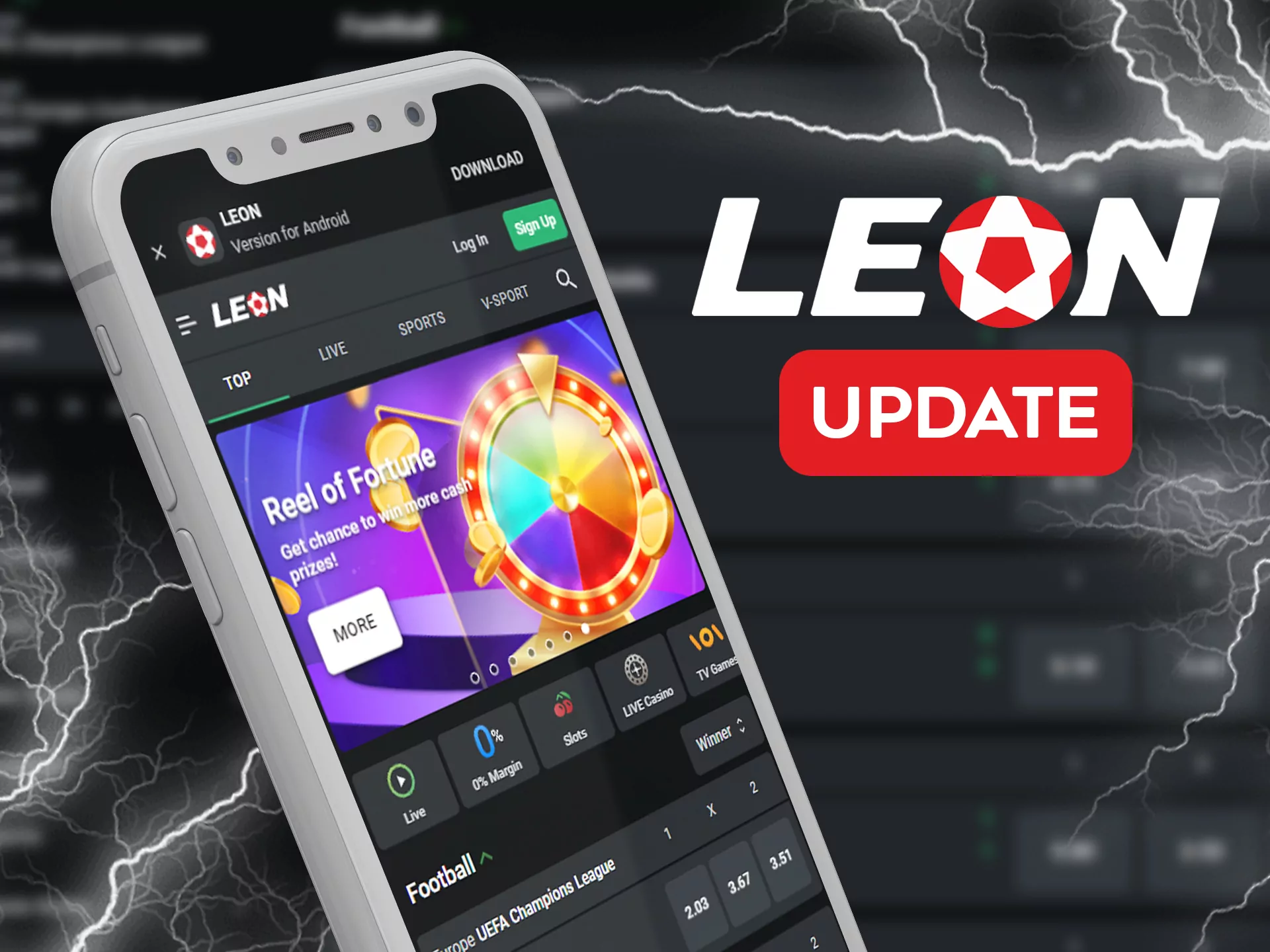 Update your Leon bet app regularly.