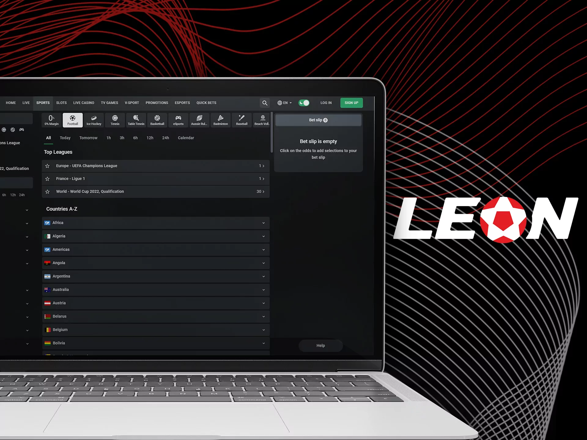 You can install the Leon Bet app on your laptop or PC.