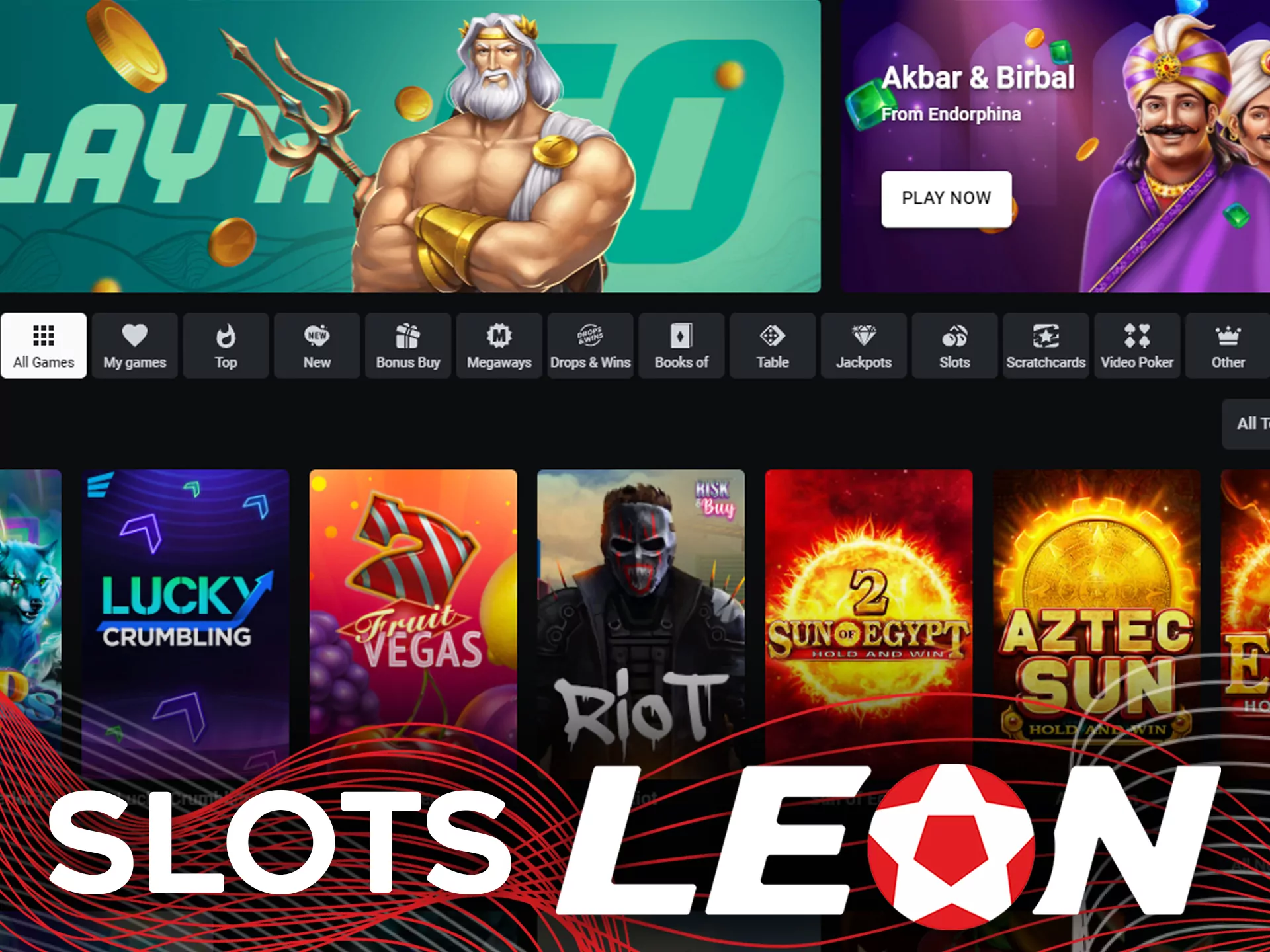 Leon Bet has a lot of slots from well-known developers.