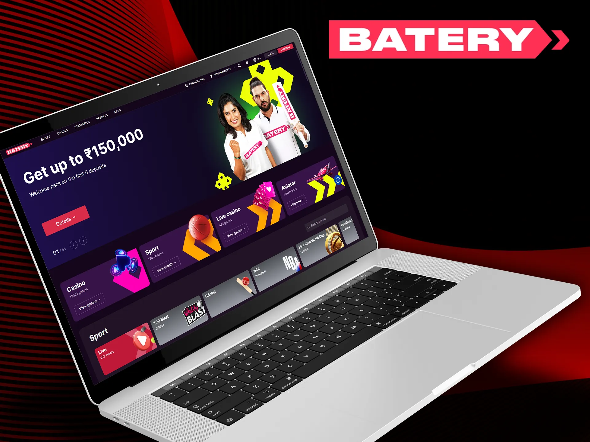 Come to Batery Casino to bet on sports.