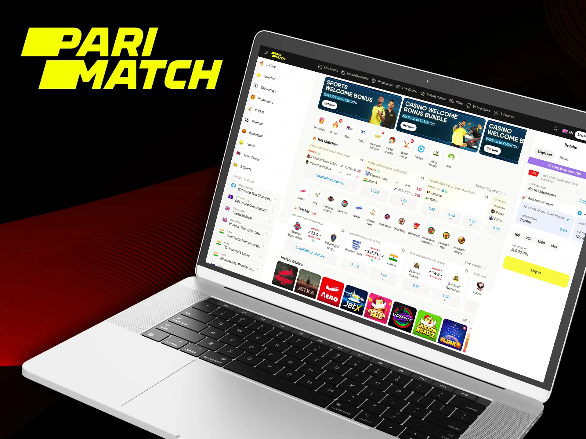 Parimatch is a popular casino for sports betting and casino games.